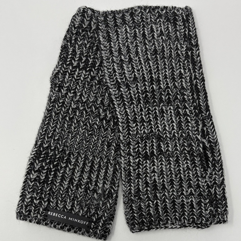 REBECCA MINKOFF: Hand warmer set, marbled knit